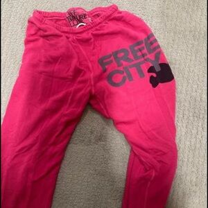 FREE CITY HOT PINK SWEATS